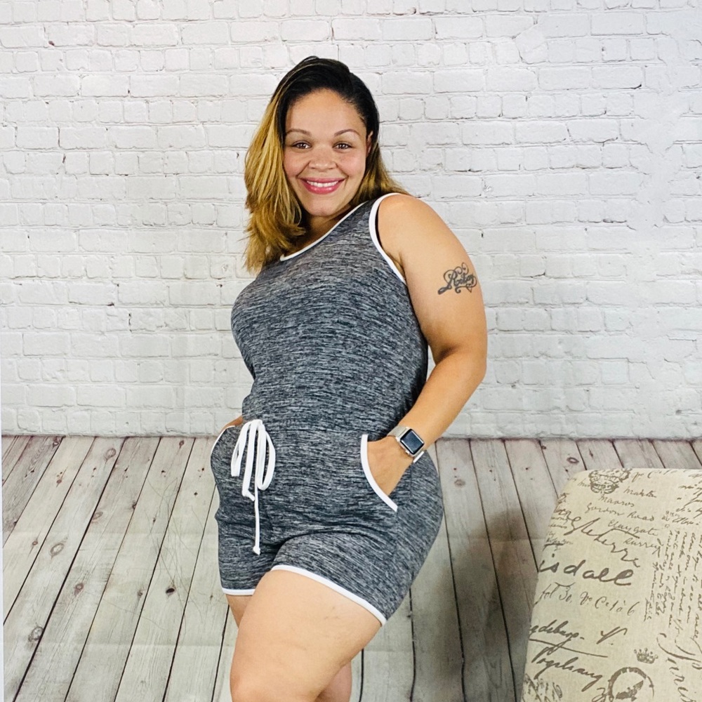 Tie Waist Tank Romper w/Pockets L/XL - Picture 7 of 7